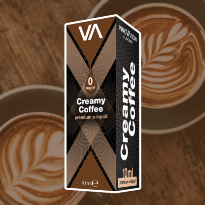INNOVATION Creamy Coffee vape juice an aromatic coffee & cream taste, strong and distinct aftertaste.