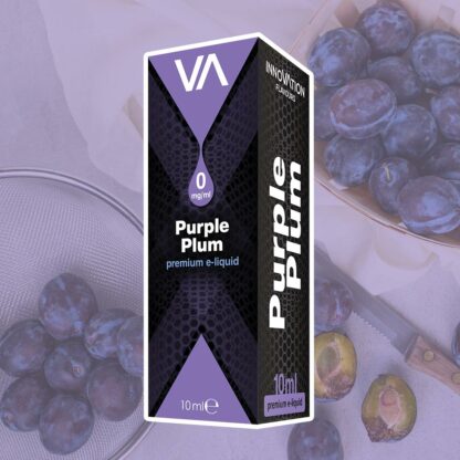 Innovation Flavours Purple Plum e-juice black and purple package grape background