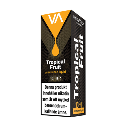 Innovation Tropical Fruit E-juice has a balanced tropical fruit mix, not too sweet, leaving a pleasant aftertaste.