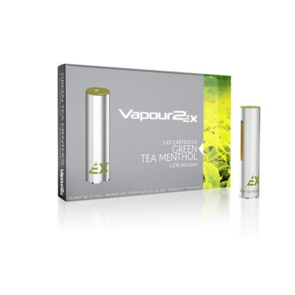 Vapour 2 EX-carts green tea menthol 1,8% 5-pack