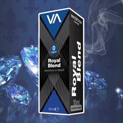 Innovation Flavours Royal Blend e-juice black and blue package blue dimonds background