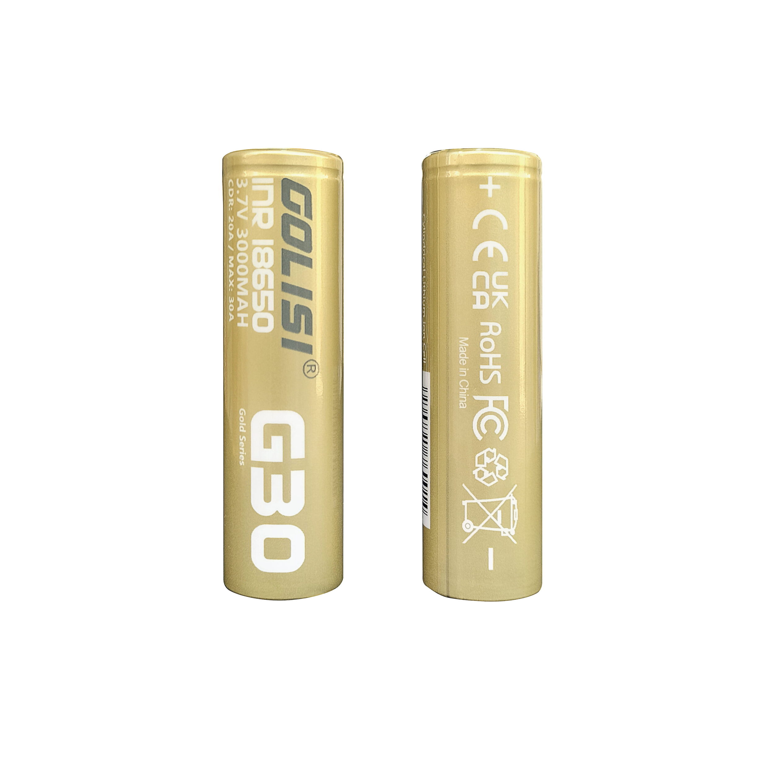 Golisi G30 18650 Batteri (3000 mAh, 20A)