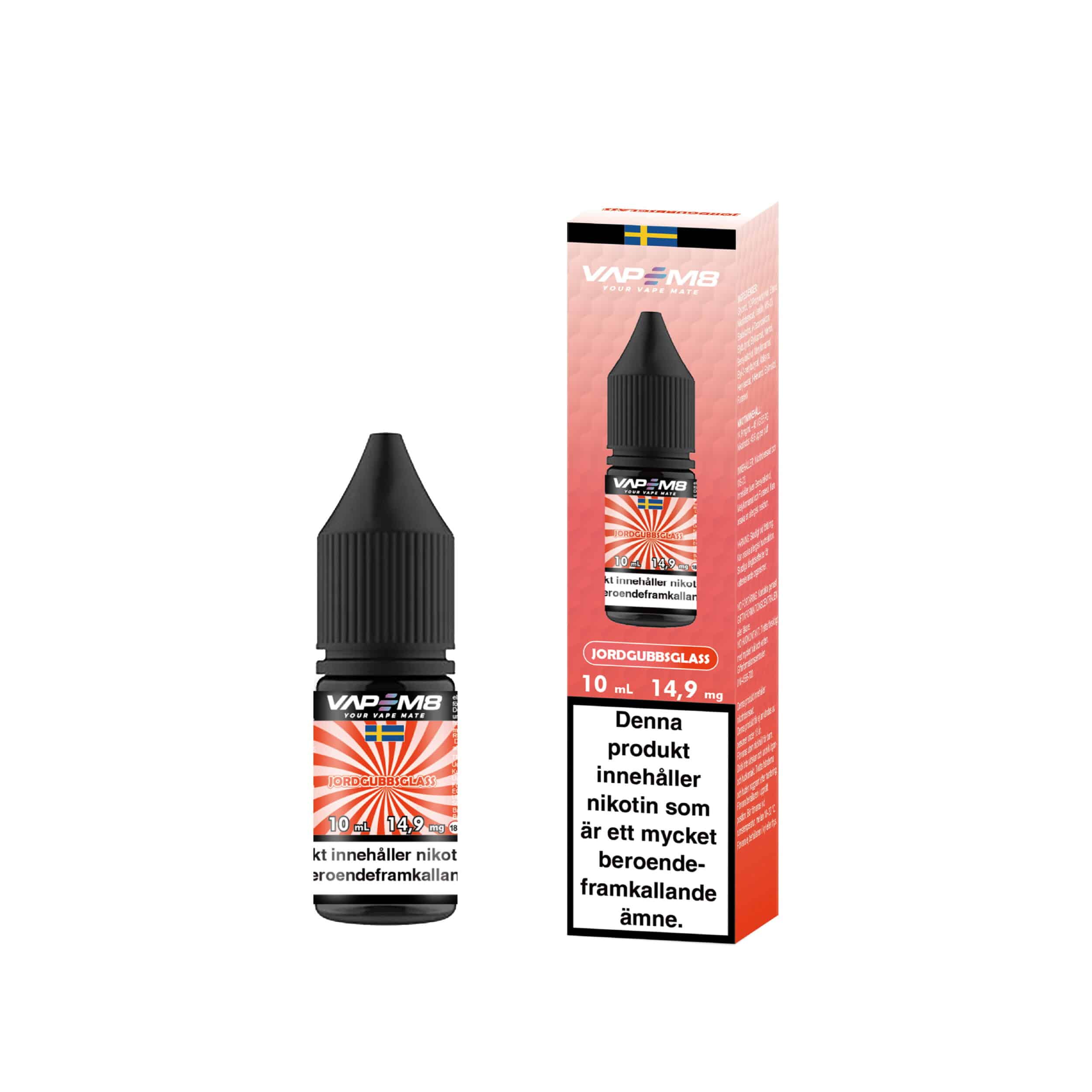 VM8 E-Juice Salt Jordgubbsglass 14.9mg 10ml – E-vätska med nikotin