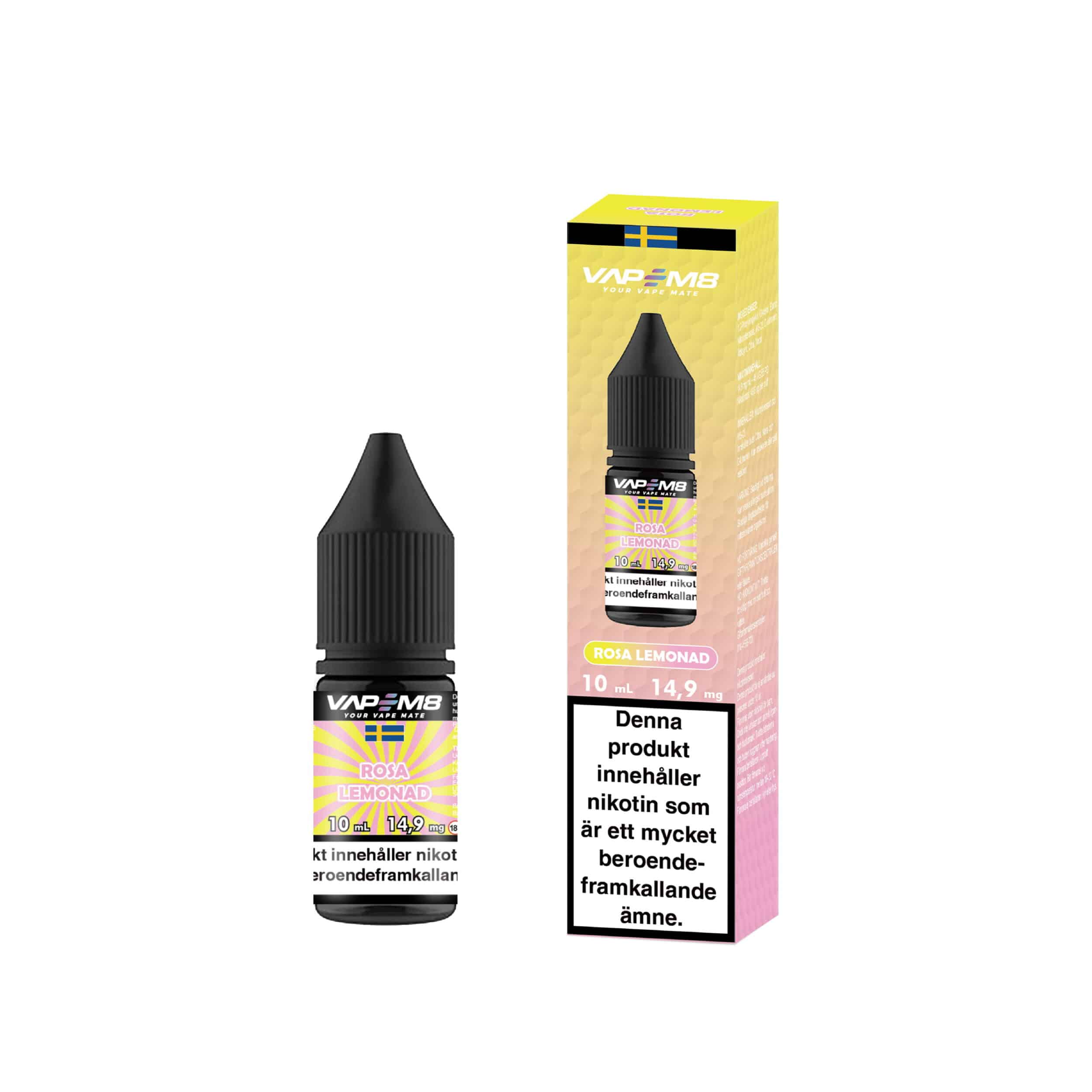 VM8 E-Juice Salt Rosa Lemonad 14.9mg 10ml – E-vätska med nikotin