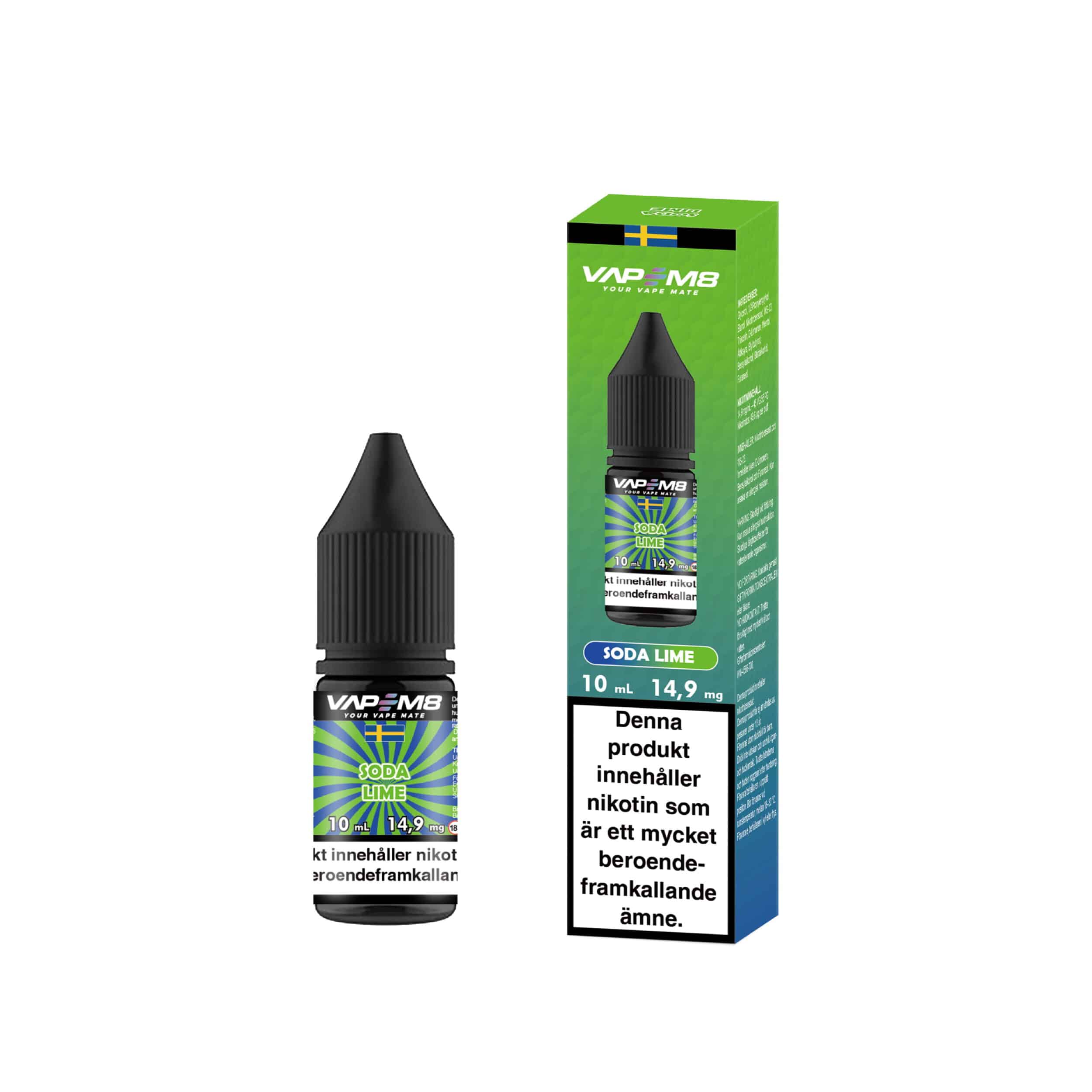 VM8 E-Juice Salt Soda Lime 14.9mg 10ml – E-vätska med nikotin